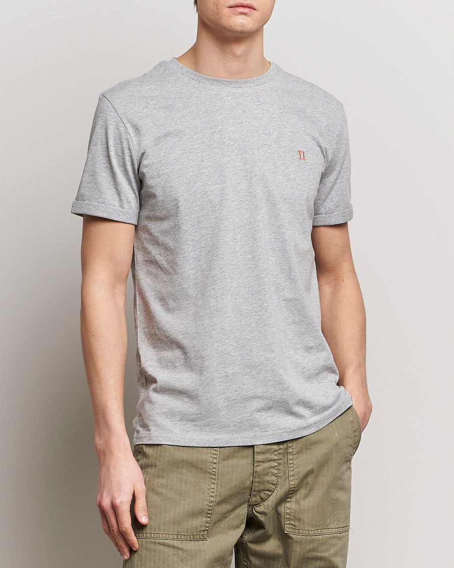 Les Deux Nørregaard Cotton T-Shirt Grey Melange
