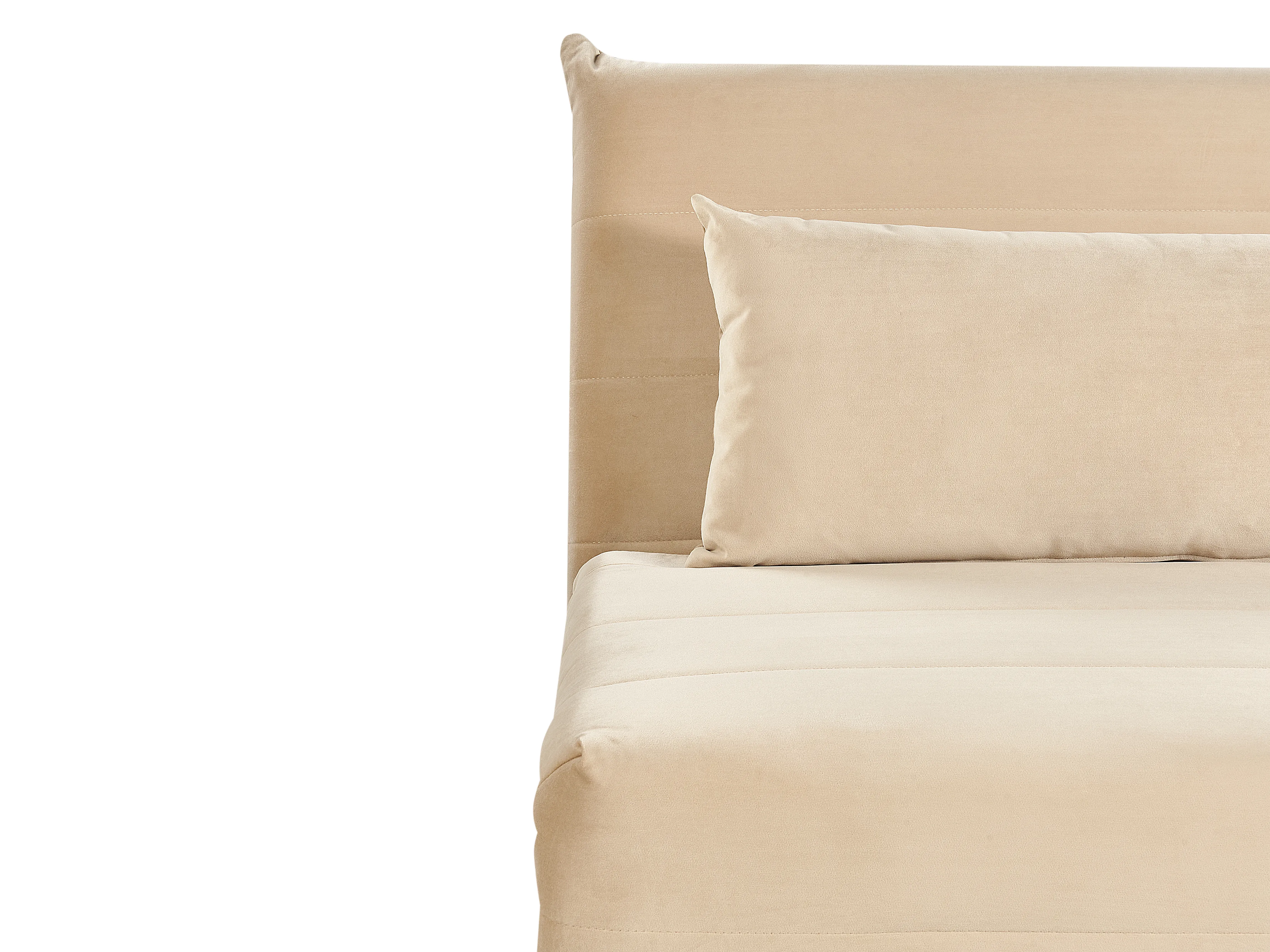 Eenpersoons slaapbank SETTEN Fluweel Zandbeige