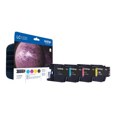 Brother LC1220 - Pack de 4 - noir, cyan, magenta, jaune - cartouche d'encre originale