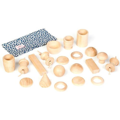 Grapat houten vormen (20st) 16-131