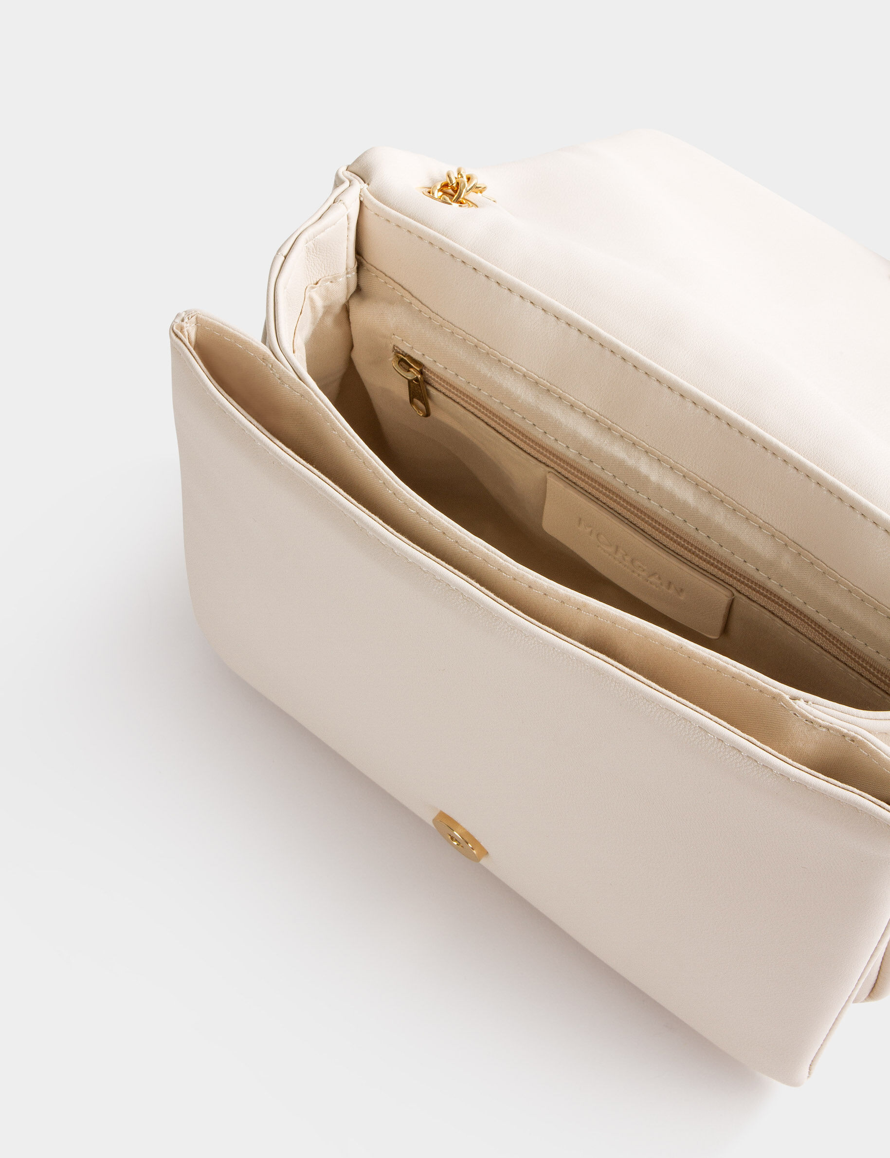 Sac pochette matelassé ivoire femme - ivoire