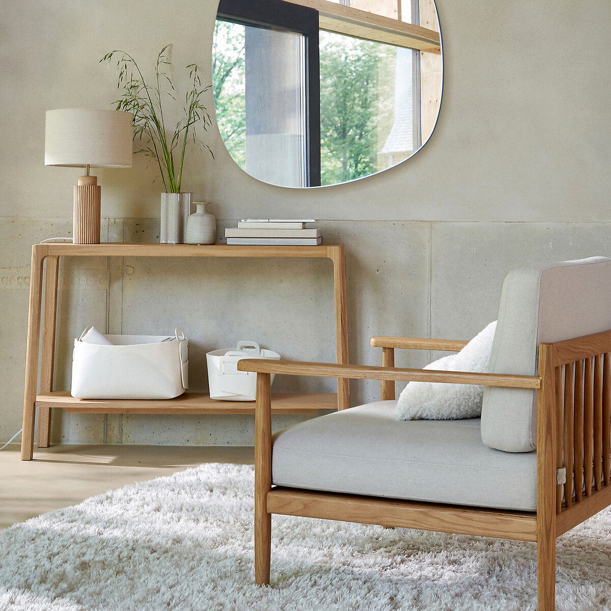 LA REDOUTE INTERIEURS<br>Conjunto de 2 cestos de feltro, Feltro