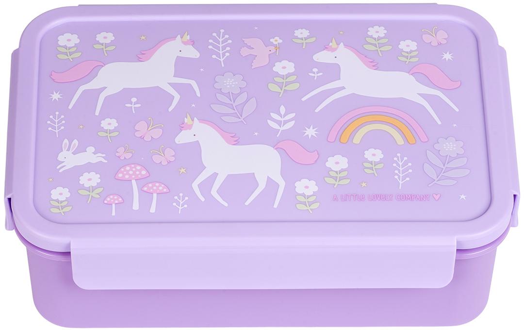 Lunchbox Einhorn WeissKinder Znünibox mit herzigem Motiv
