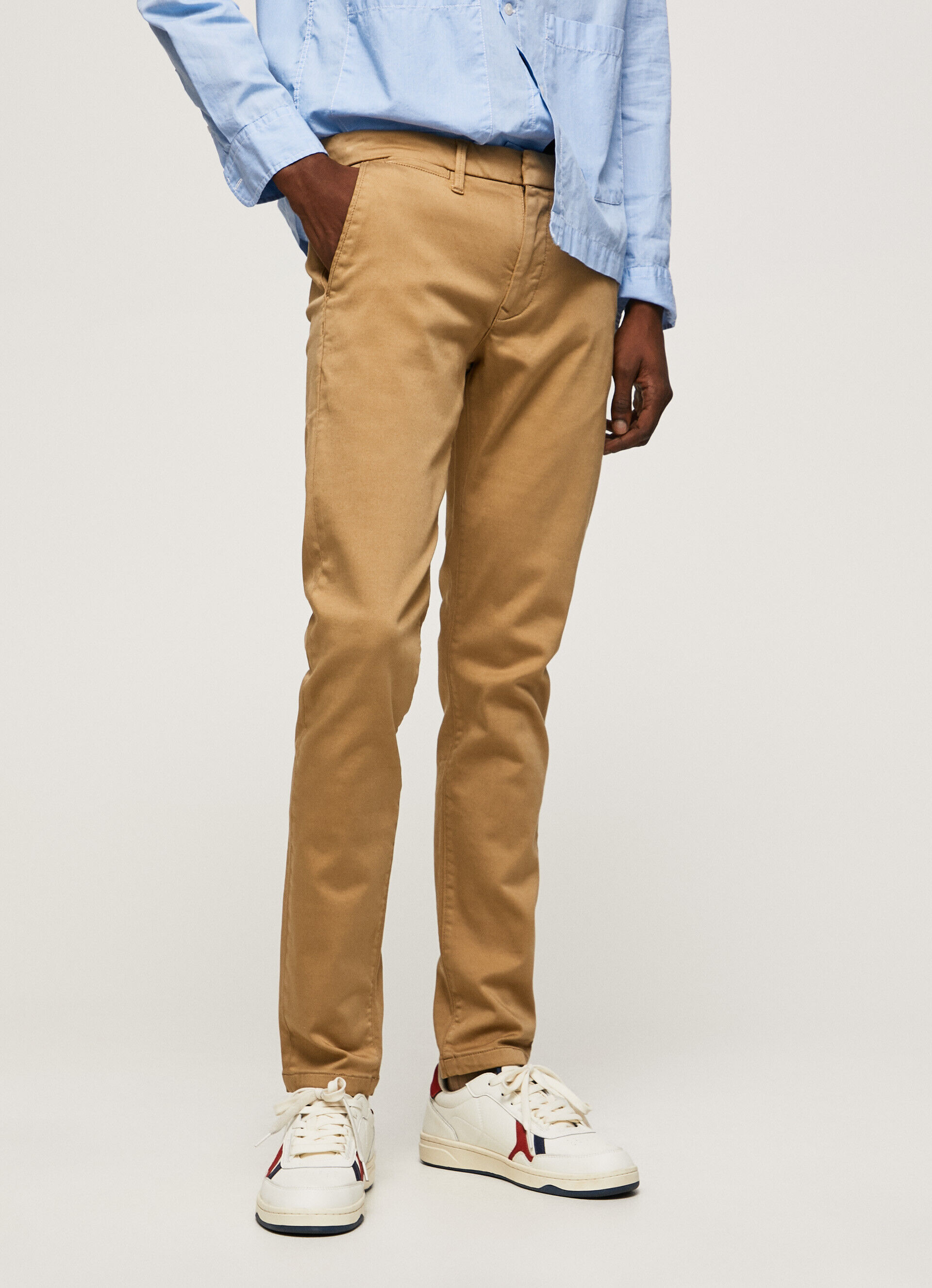 PANTALONES CHINOS SLIM JAMES - camel beige