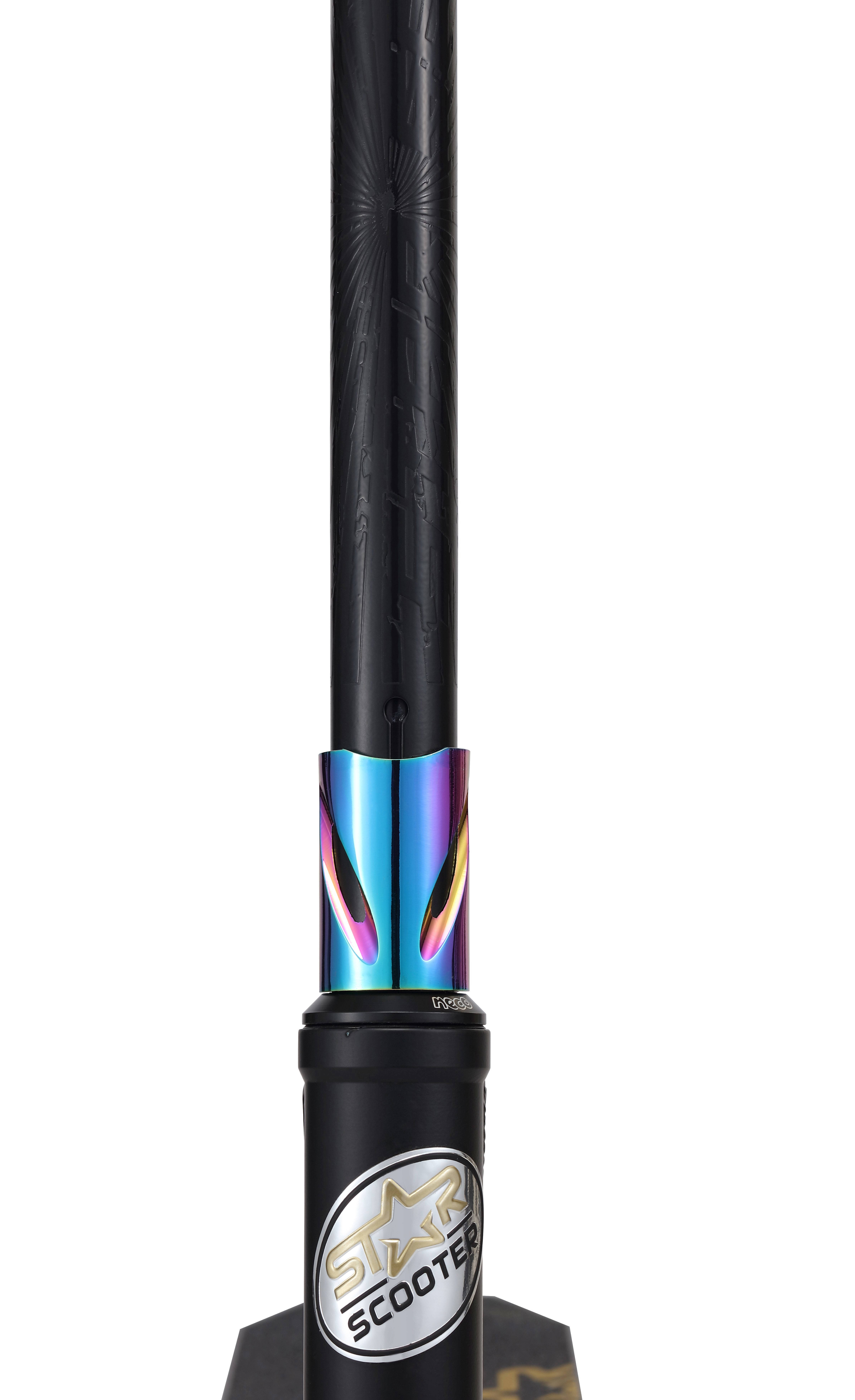 STAR SCOOTER Freestyle Jump alu stuntstep, 120mm Pro Trick Roller, zwart chroom