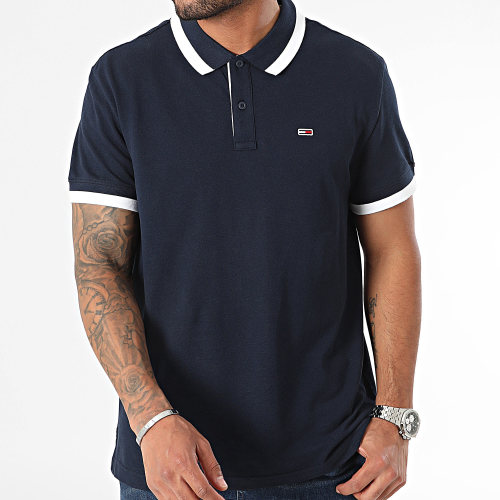 Polo Manches Courtes Solid Tipped 8313 Bleu Marine