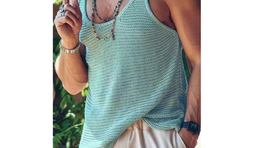 vrovion - Effen gebreide tanktop
