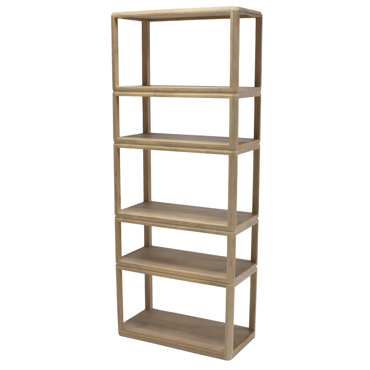 Giga Meubel - Boekenkast Naturel Mangohout - 80x40x200cm - NoÃ«lle