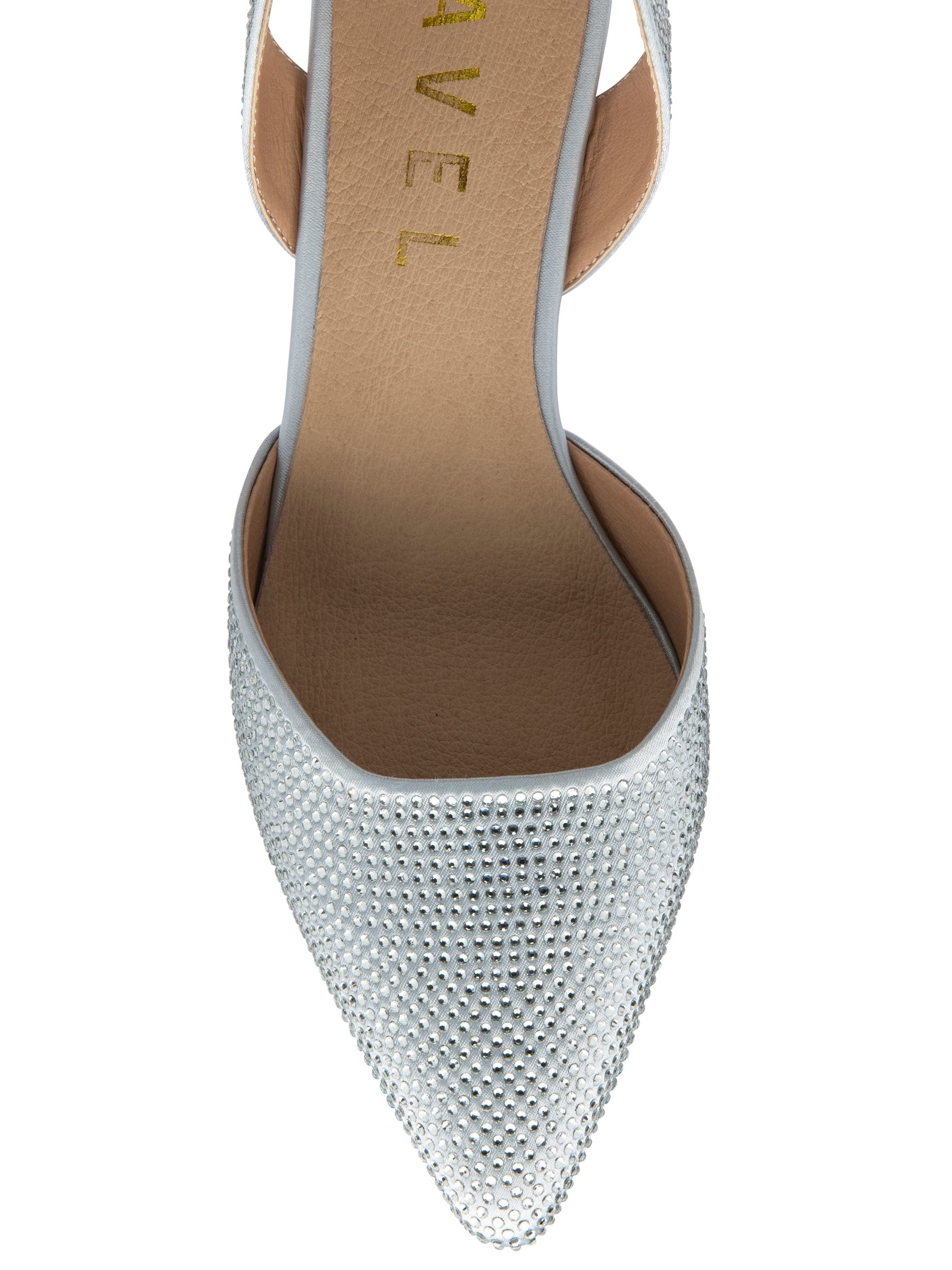 Zilver - Ravel - Diamanté schoenen met hielbandje