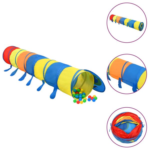 vidaXL Túnel de brincar infantil 245 cm poliéster multicor - 1061353286