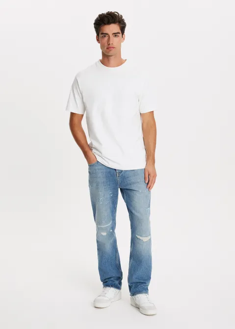 Bruno straight jeans damaged blauw (BLW.USM)