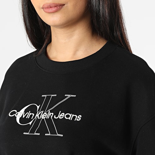 Sweat Crewneck Femme Crop 8165 Noir