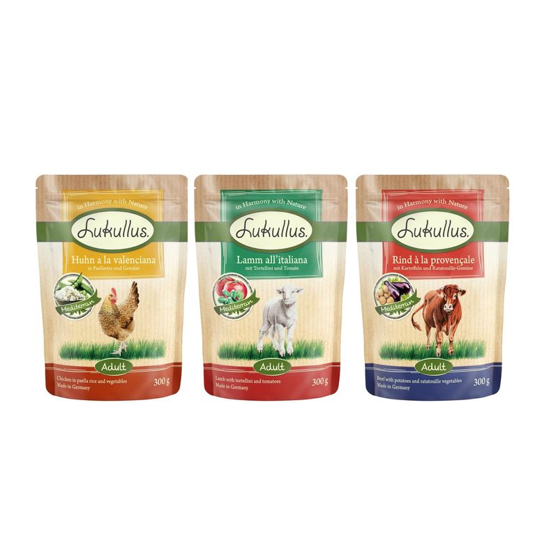 Lot 3 saveurs Lukullus Adulte 24 x 300 g à prix discount sur bitiba.fr