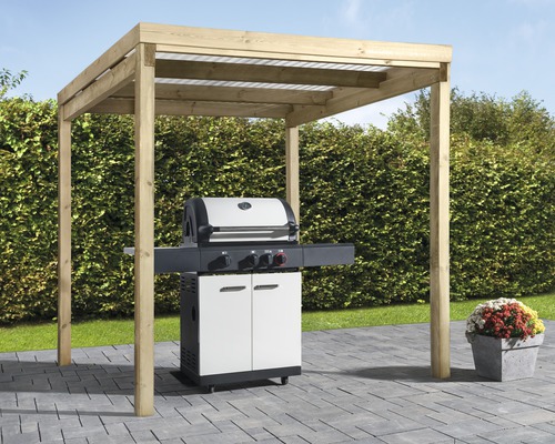 Universele overkapping type 1 bikeport 204 x 202 x 231 cm drukbehandeld