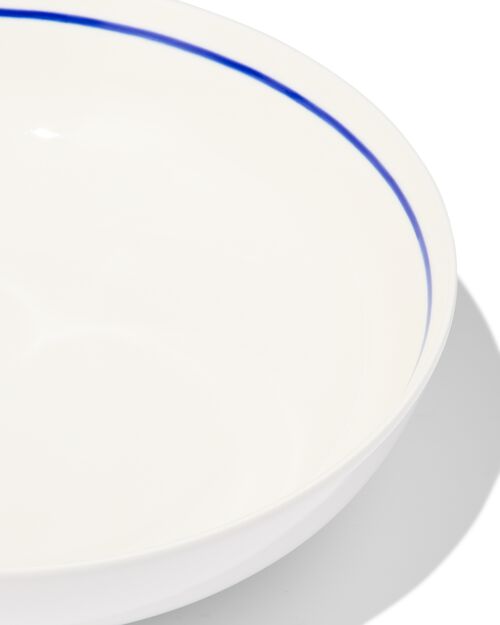 assiette creuse Ø22cm - new bone blanc et bleu - vaisselle dépareillée