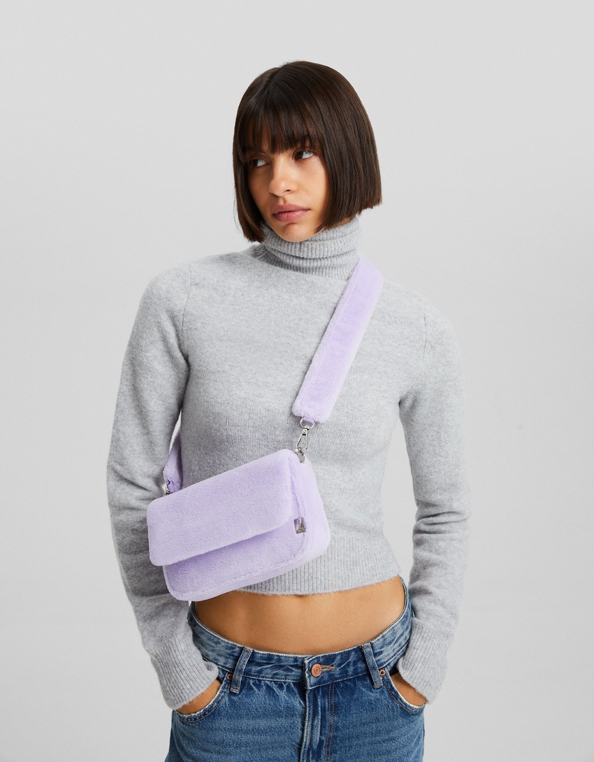 Bolsa de ombro de pele
