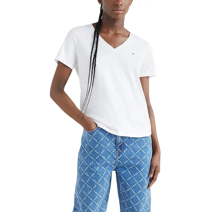 Tommy Hilfiger Slim Soft V-neck Shirts Dames (2-pack)