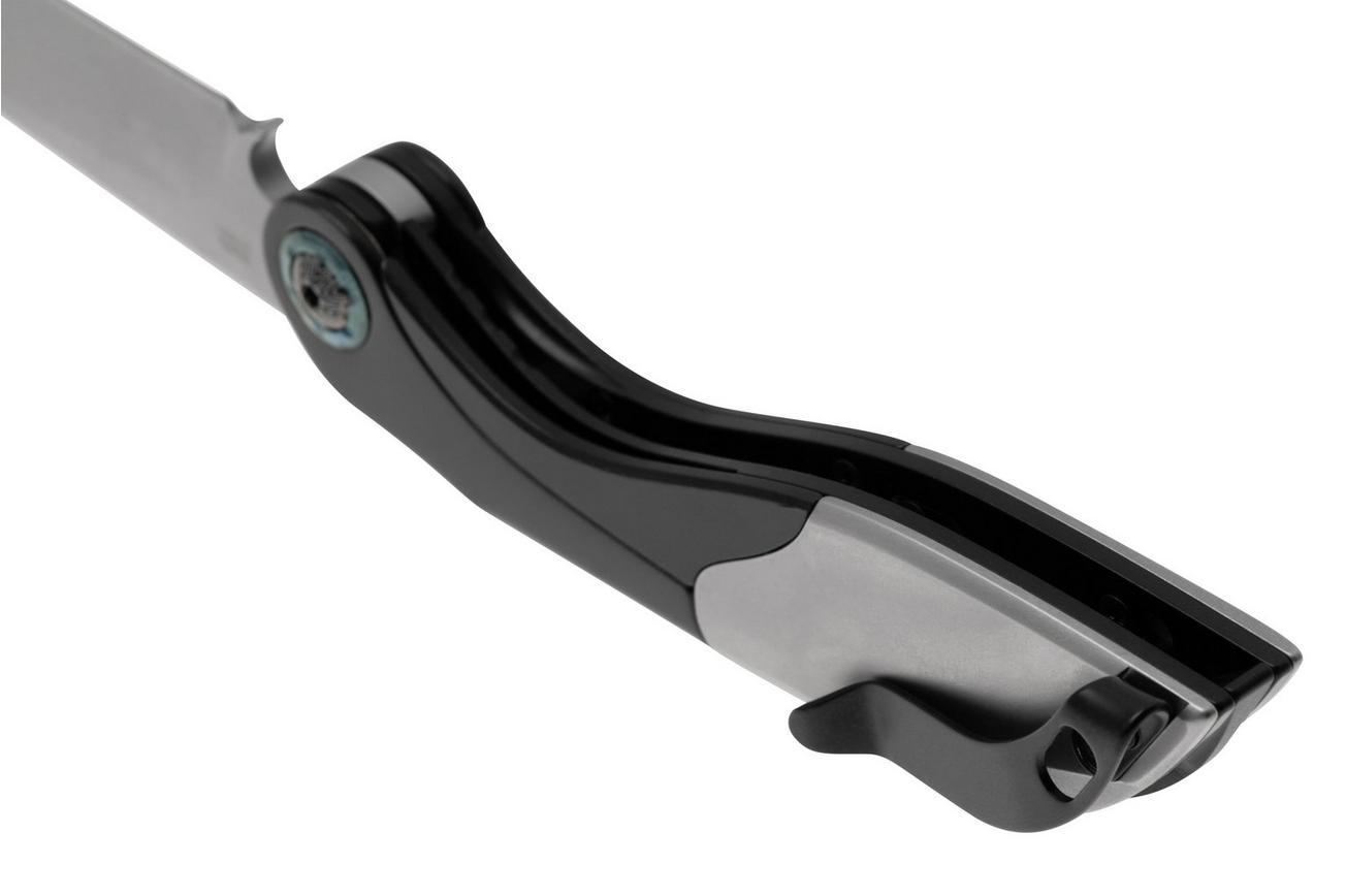 CRKT Fial 5670 Bead Blast 12C27, Black Gray Stainless Steel, zakmes met kurkentrekker, Princeton Wong design