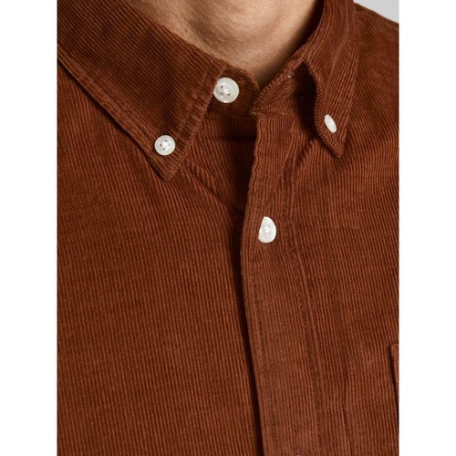 Jack & Jones - 12196529 CORD SHIRT-SEQUOIA Marrón