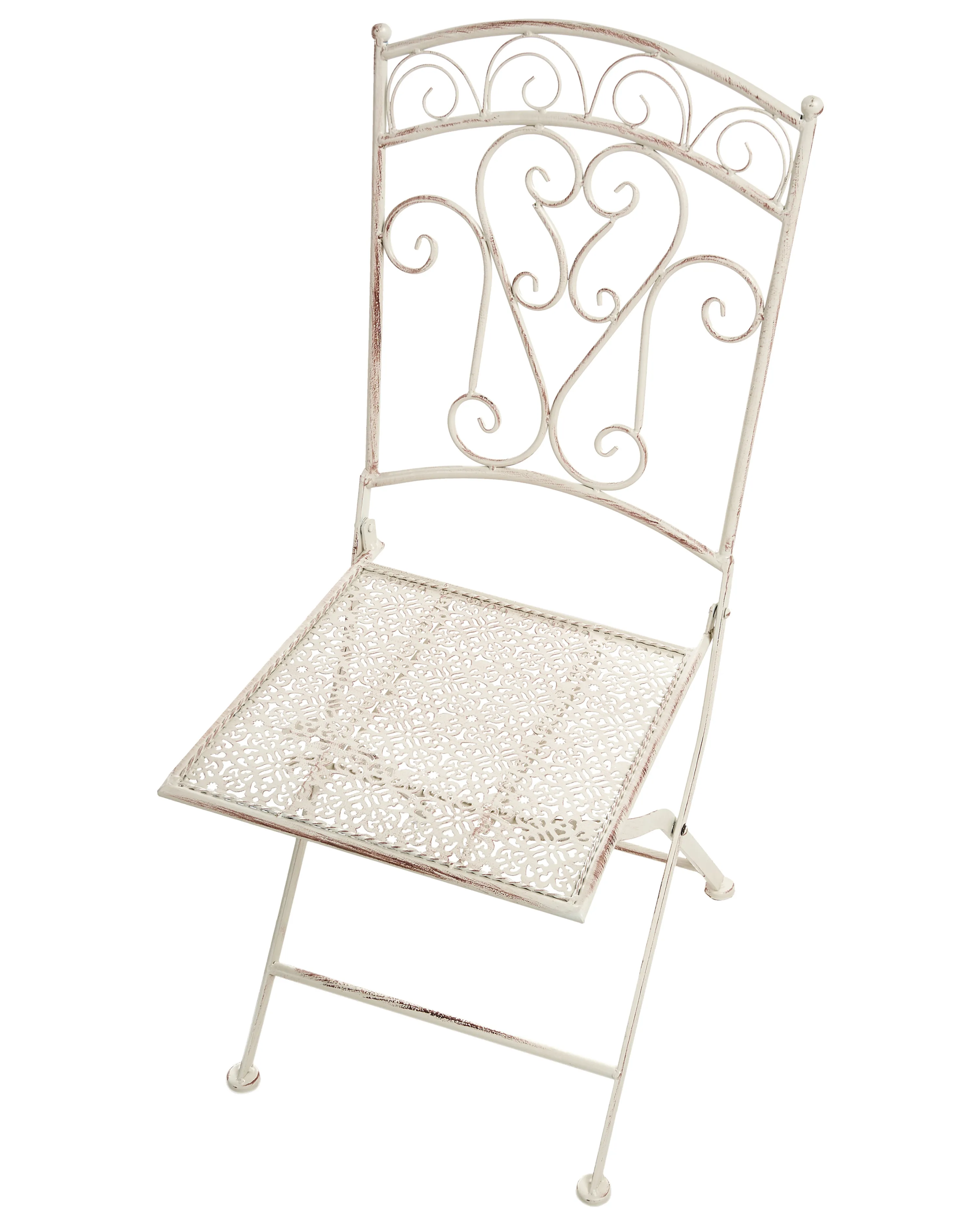 Set van 2 tuinstoelen JUINA inklapbaar Metaal Lichtbeige