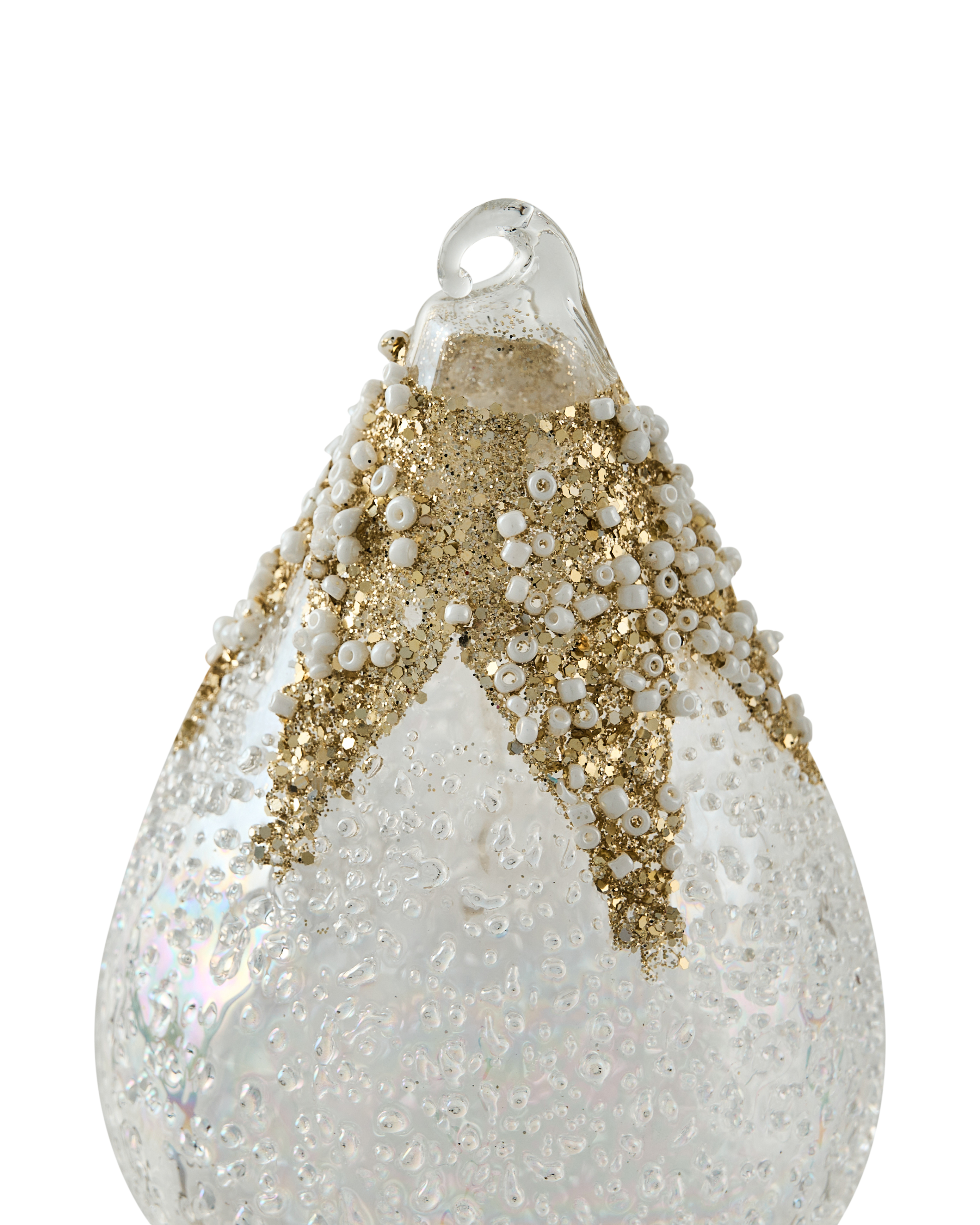 Set van 25 kerstballen ICICLE Glas Transparant/goud