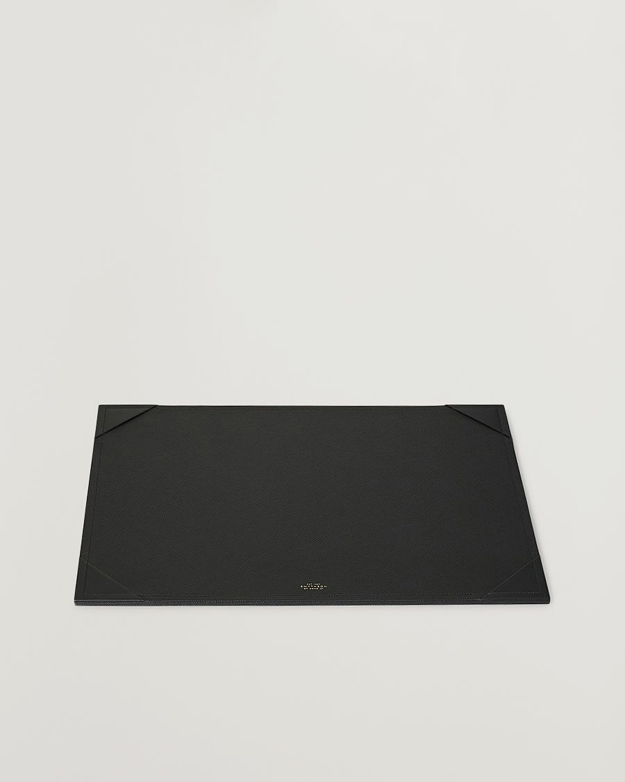 Smythson Panama Desk Mat Black