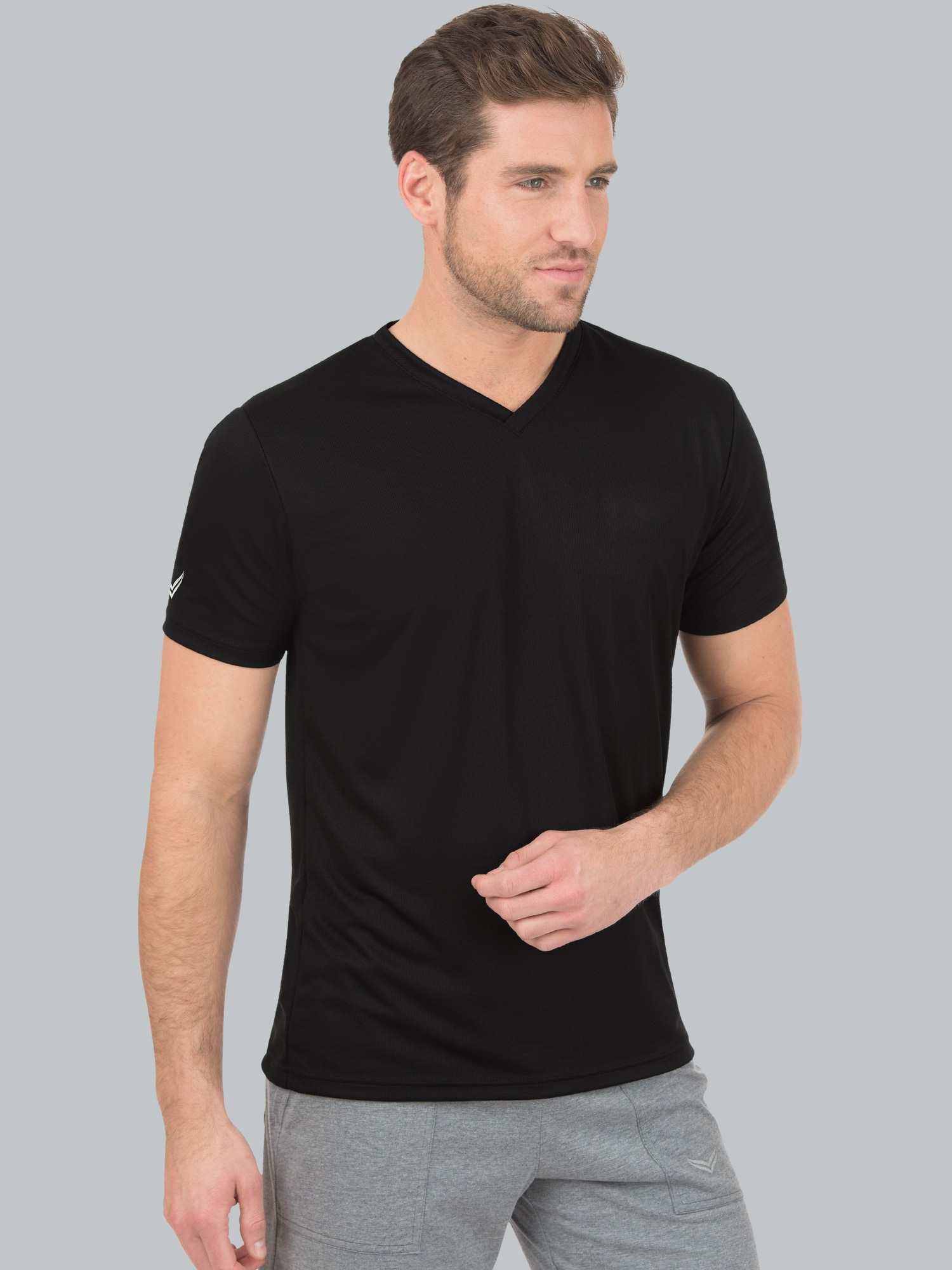V-Shirt COOLMAX® Schwarz
