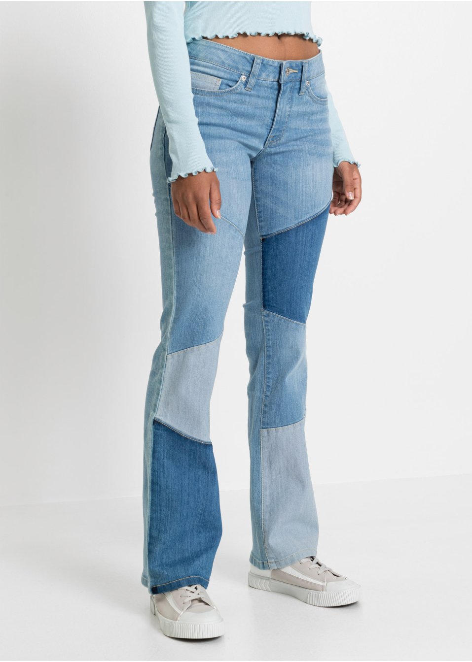 Jean évasé patchwork