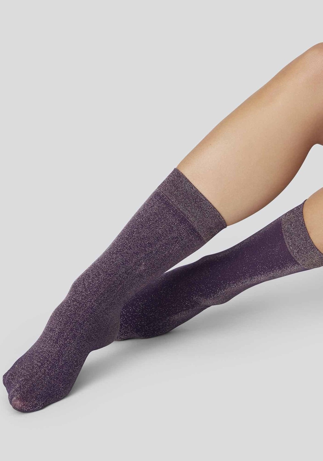 Swedish Stockings Socken Ines Shimmery Socks Plum/Gold