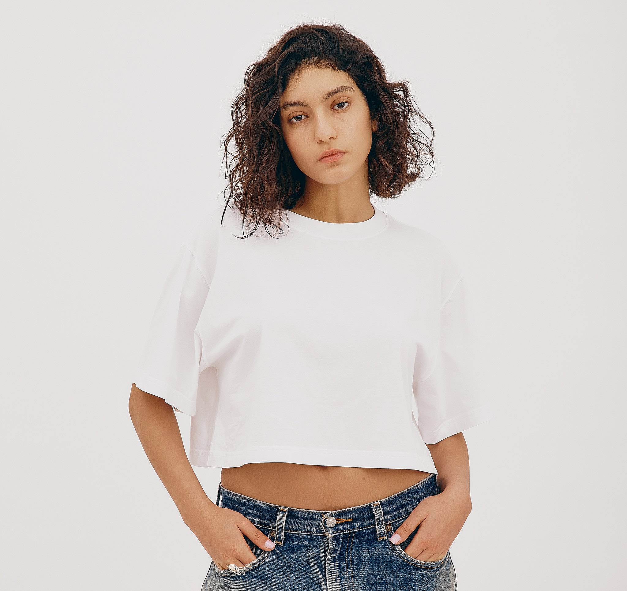 ORGANIC COTTON<br>True Boxy Crop Tee