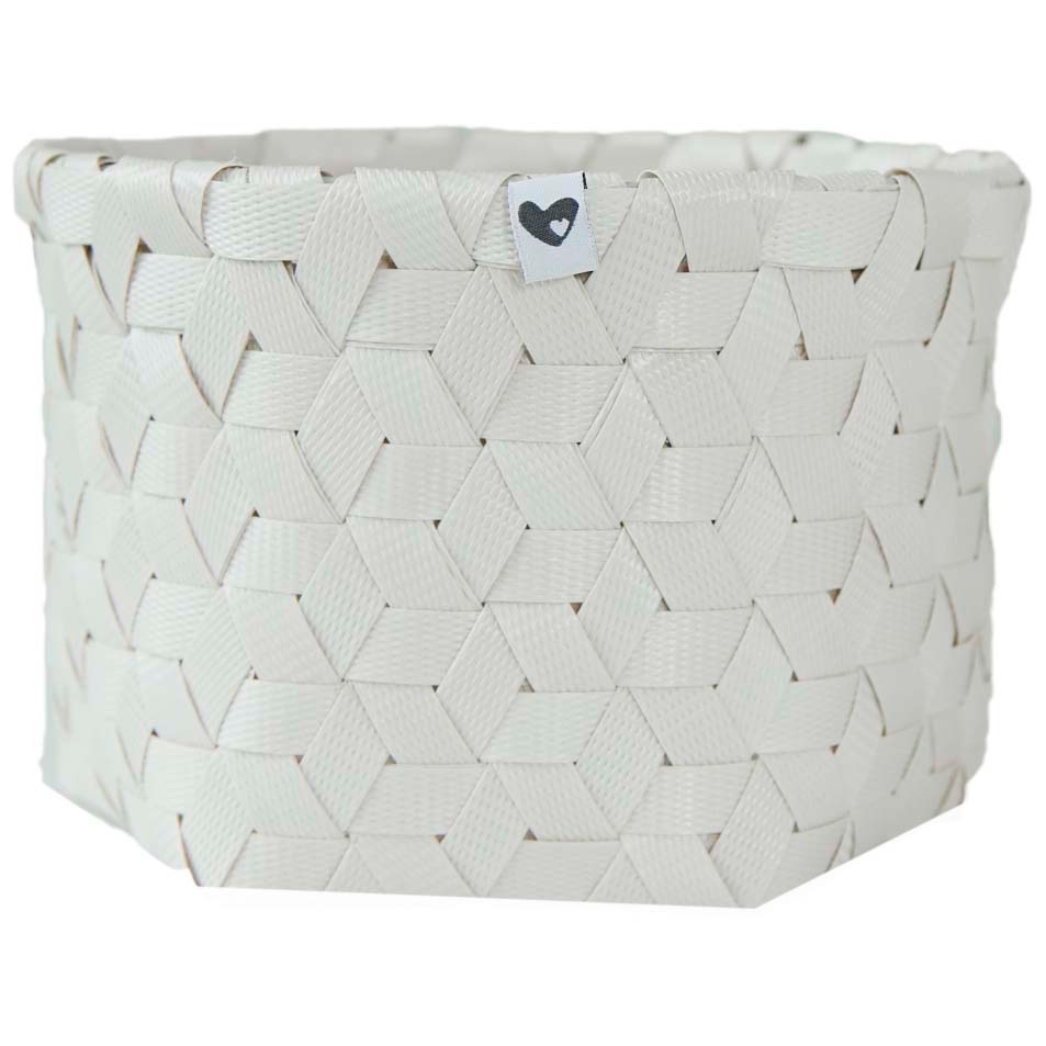 Prenatal mandje rond hexagon wit