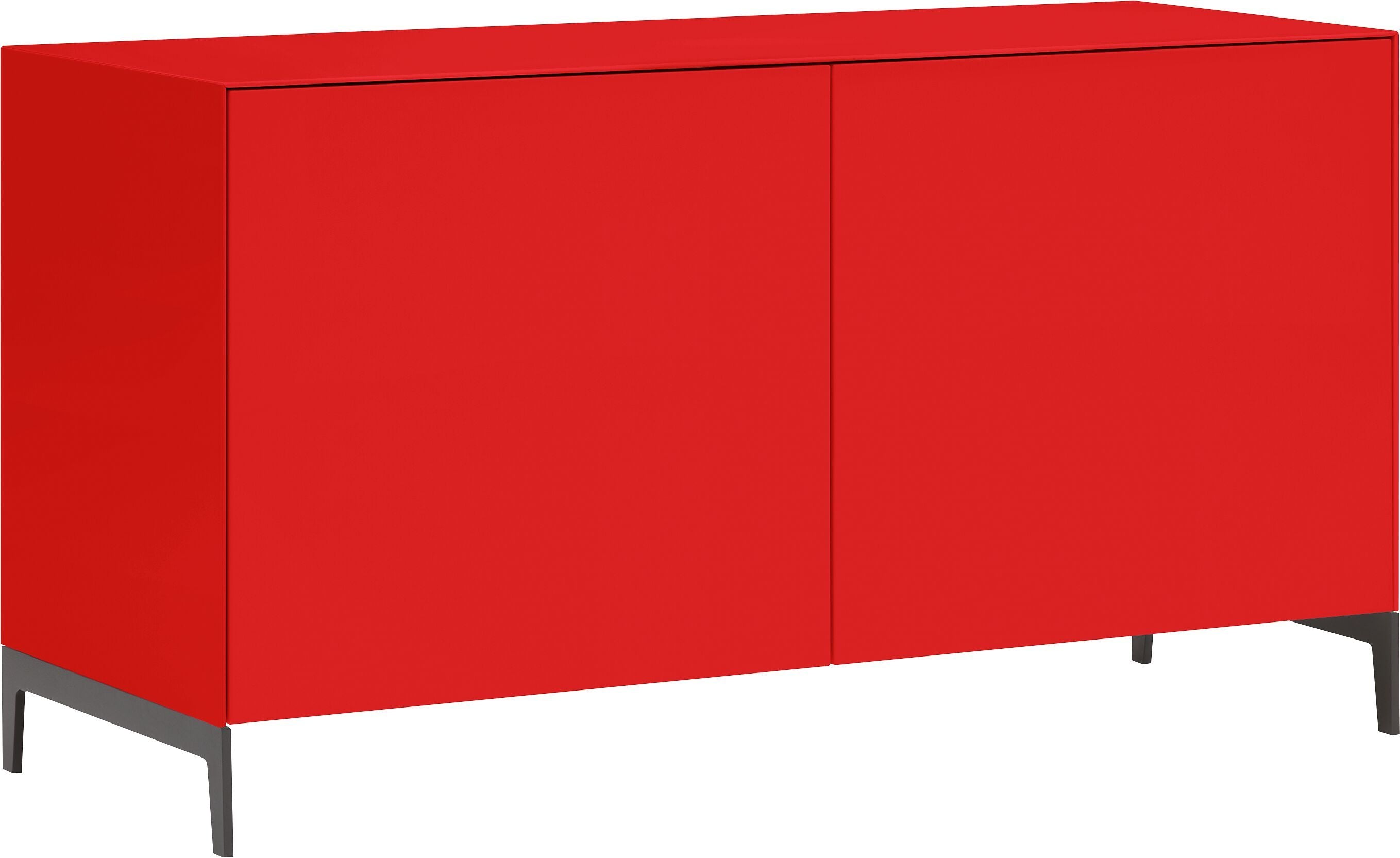 LUX Sideboard - Rot / B: 120.0 cm x T: 46.0 cm x H: 68.0 cm