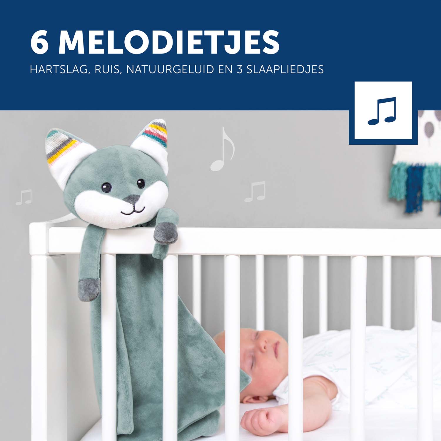 Zazu Knuffeldoekje Comforter Felix the Fox groen