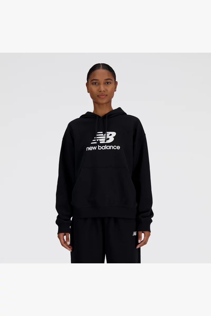 New Balance Sport Essentials French Terry Stacked Logo Damen Hoodie