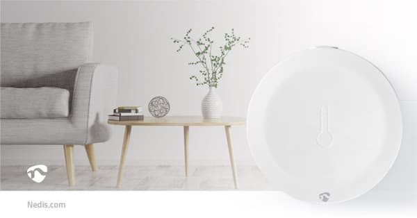 Nedis SmartLife Klimasensor | Zigbee 3.0 | Batteri drevet | Android™ / IOS | Hvit