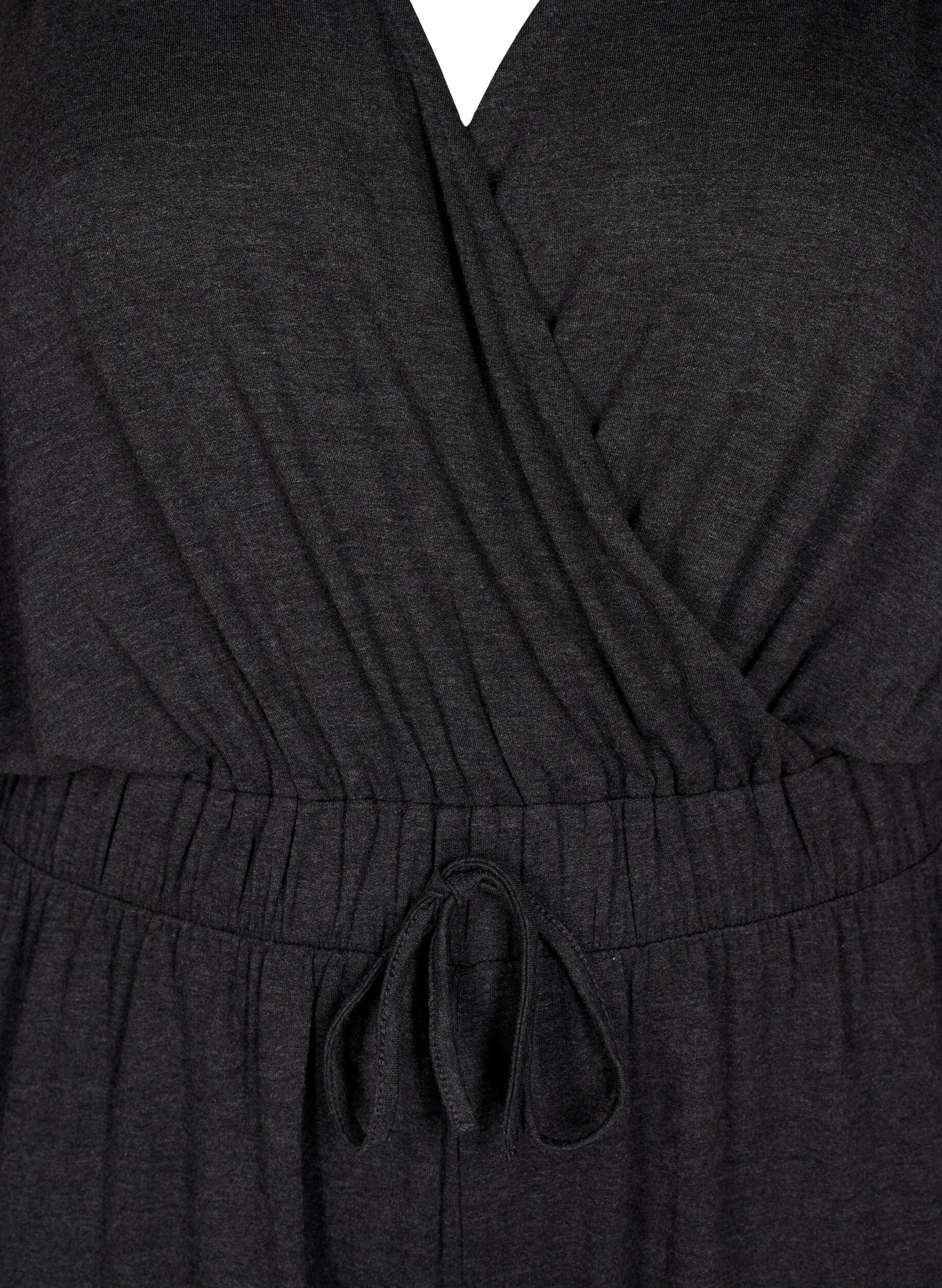 Jumpsuit med wrap og bindebånd