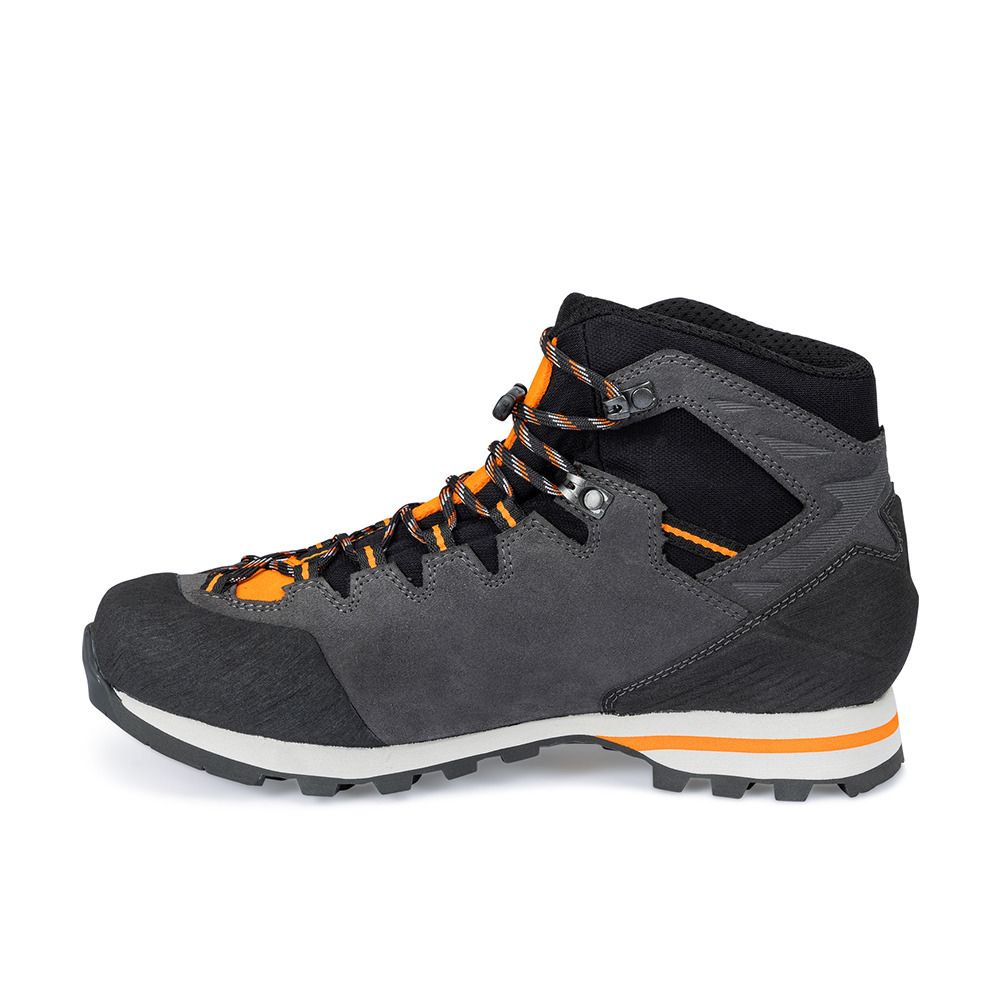 Hanwag MAKRA LIGHT GTX - Chaussures randonné Homme asphalt/orange
