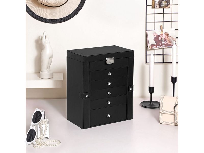 Songmics Schmuckschatulle 26 x 15 x 32 cm Schmuck- und Uhrenkasten