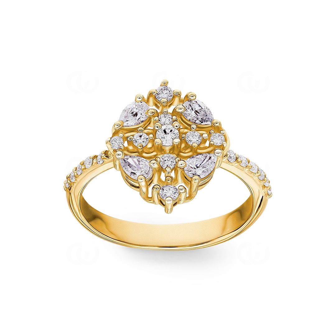 0.56 Karat Diamantring 750/18 K Gelbgold