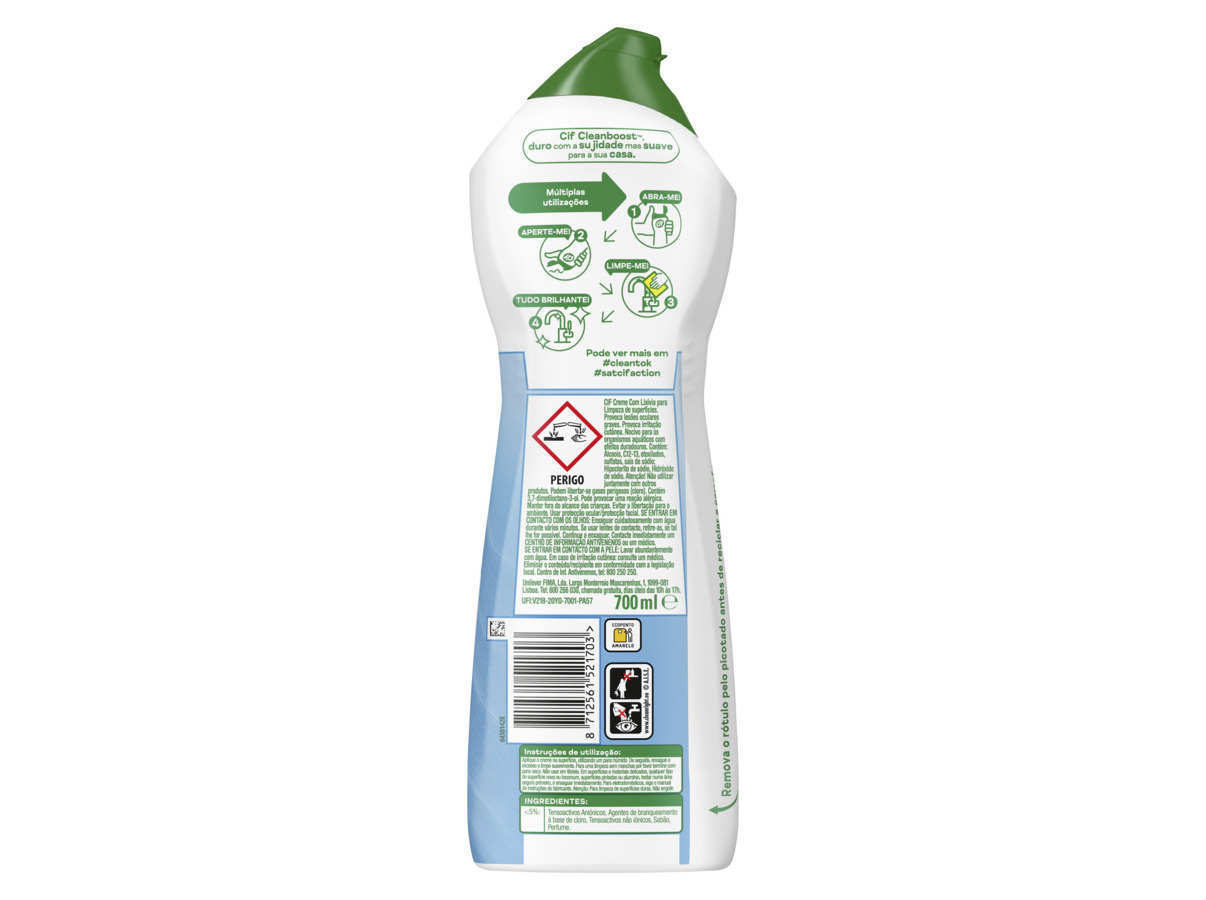 CREME CIF LIMPEZA ATIVO 700ML