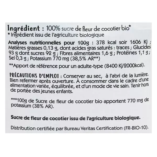 Açúcar de coco orgânico Esprit Bio 200g