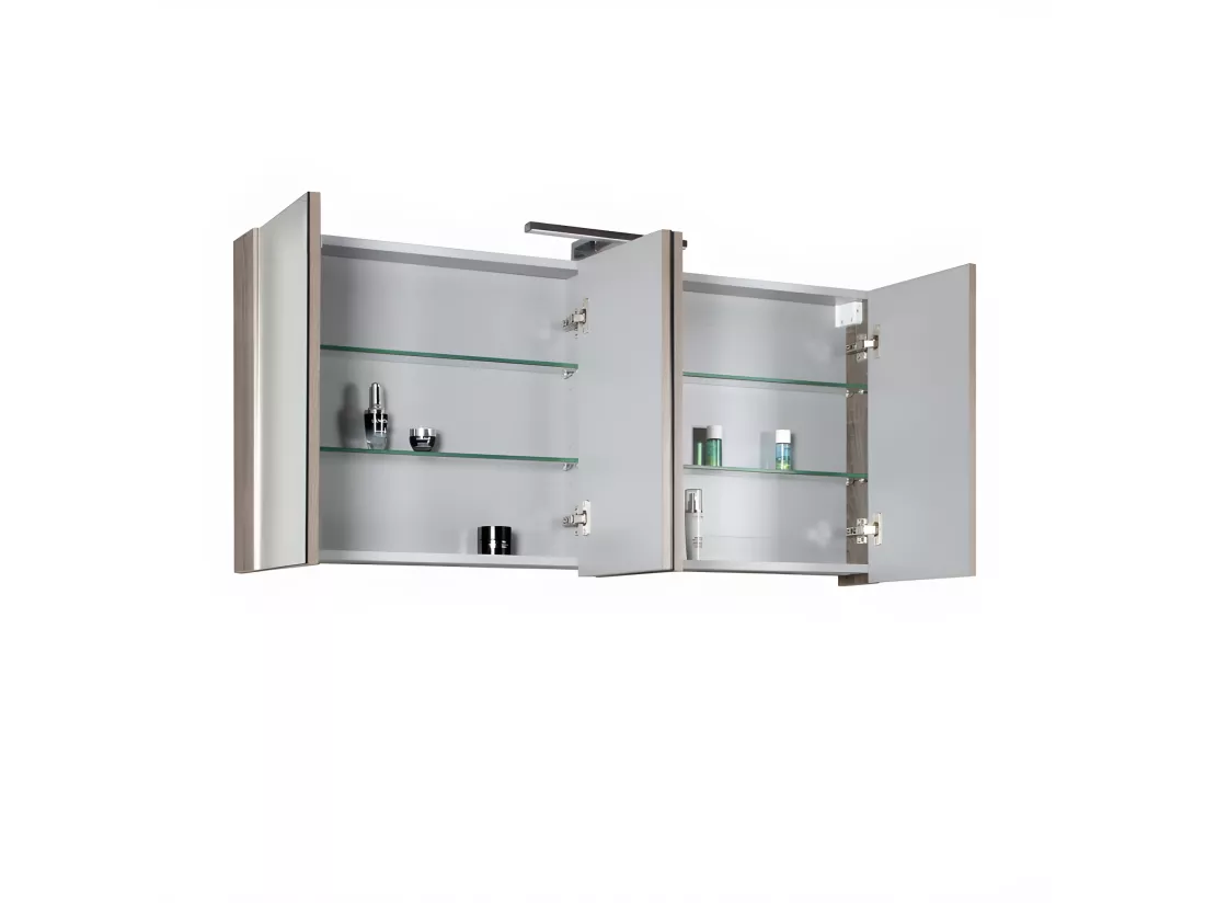 Armoire salle de bain 120 cm chêne californien naturel Aquazur