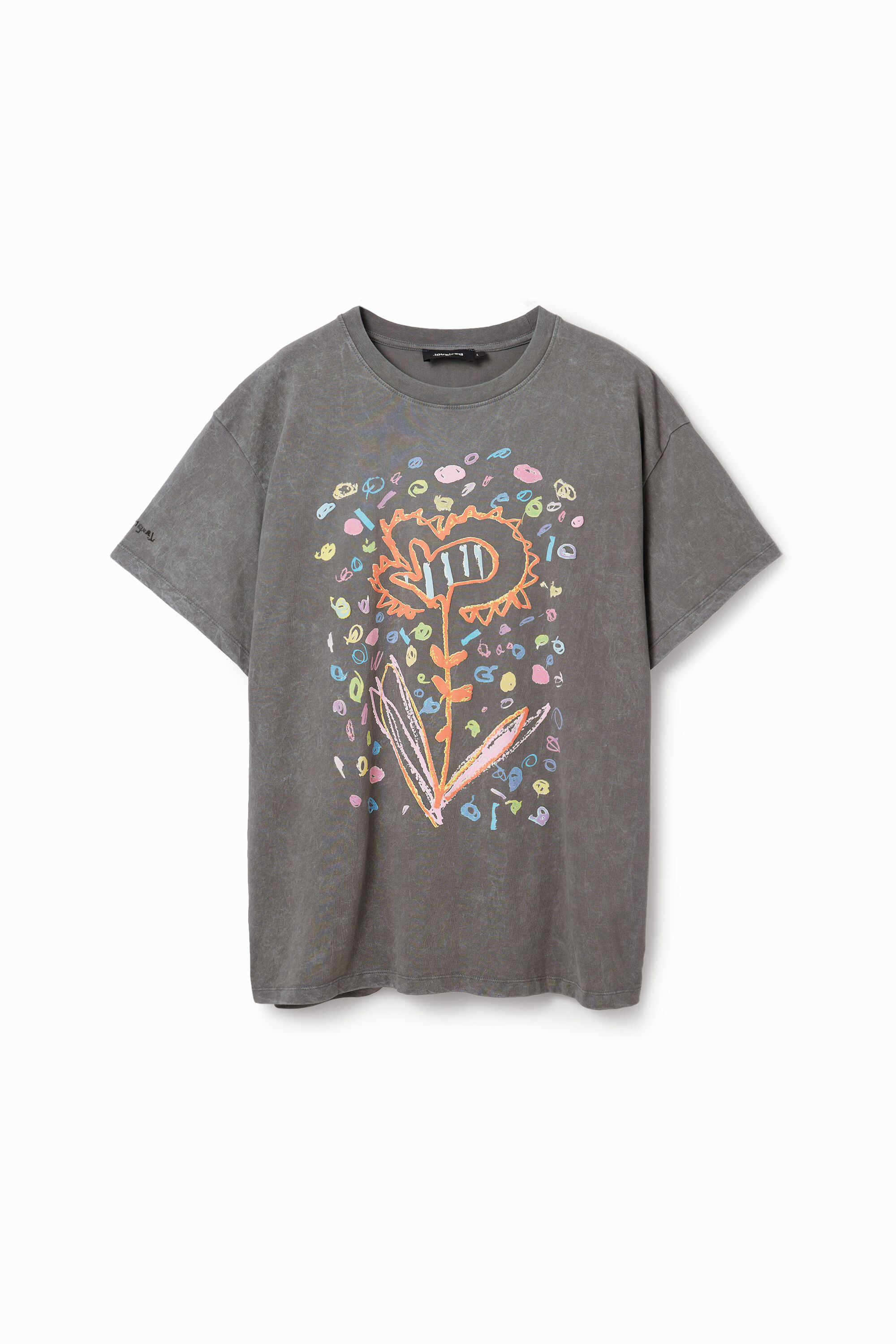 T-shirt oversize fleur