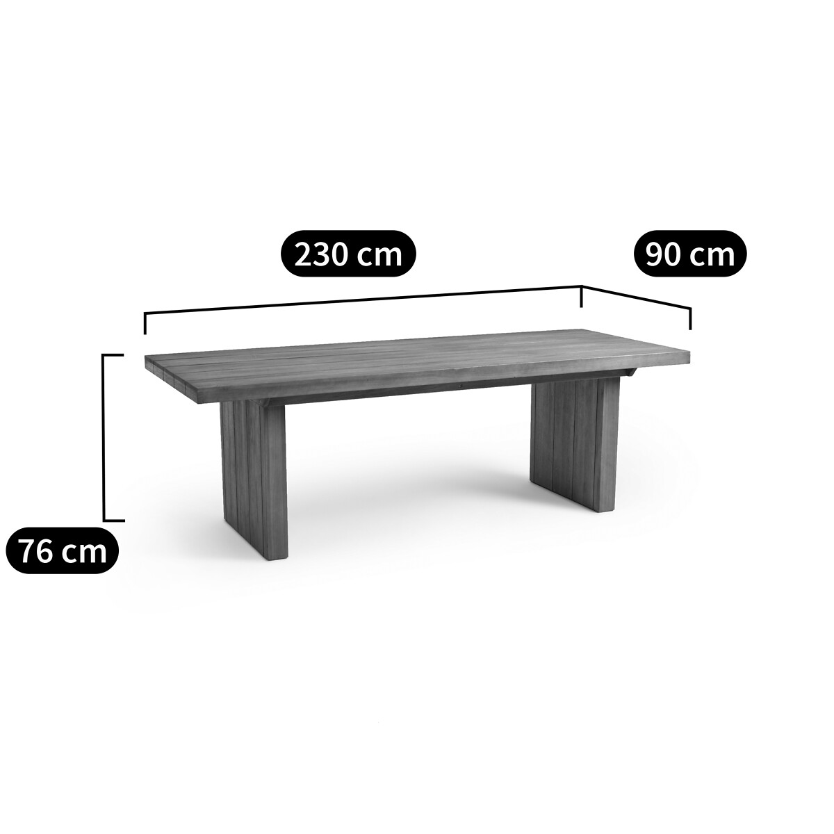 LA REDOUTE INTERIEURS<br>Mesa de jardim de eucalipto, Walu
