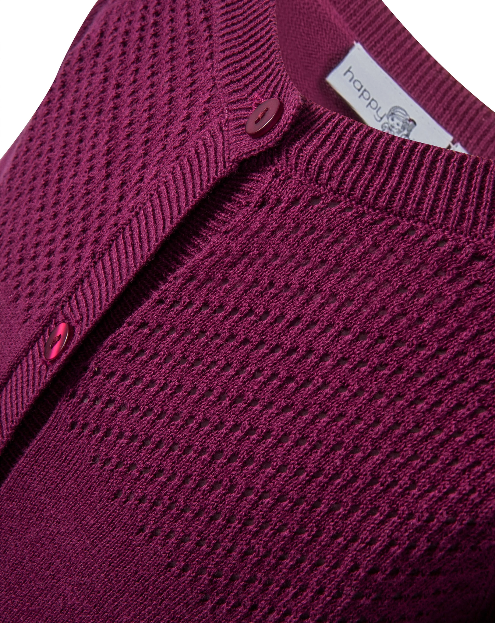 Strickjacke NEELE mit Glitzer in berry