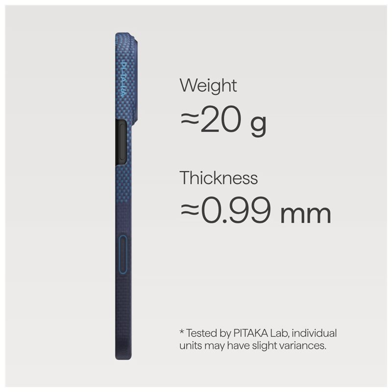 iPhone 17 Pro Max MagEZ Fushion Weaving MagSafe Aramid Schutzhülle (KI1704OPM) - Over The Horizon (Blau)