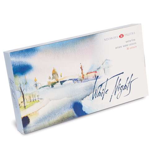 WHITE NIGHTS™ Extrafeine russische Künstler-Aquarellfarbe, Kunststoff-Etui