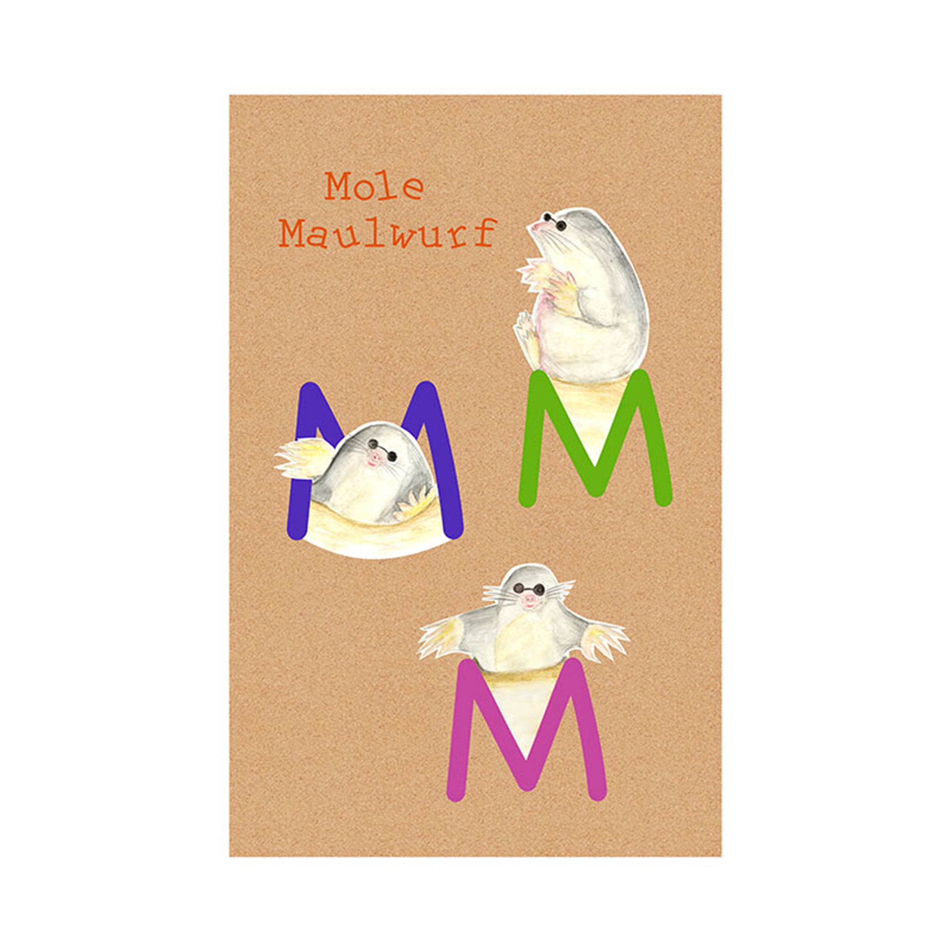 Wandbild ABC ANIMAL M - bunt - 50x70 cm