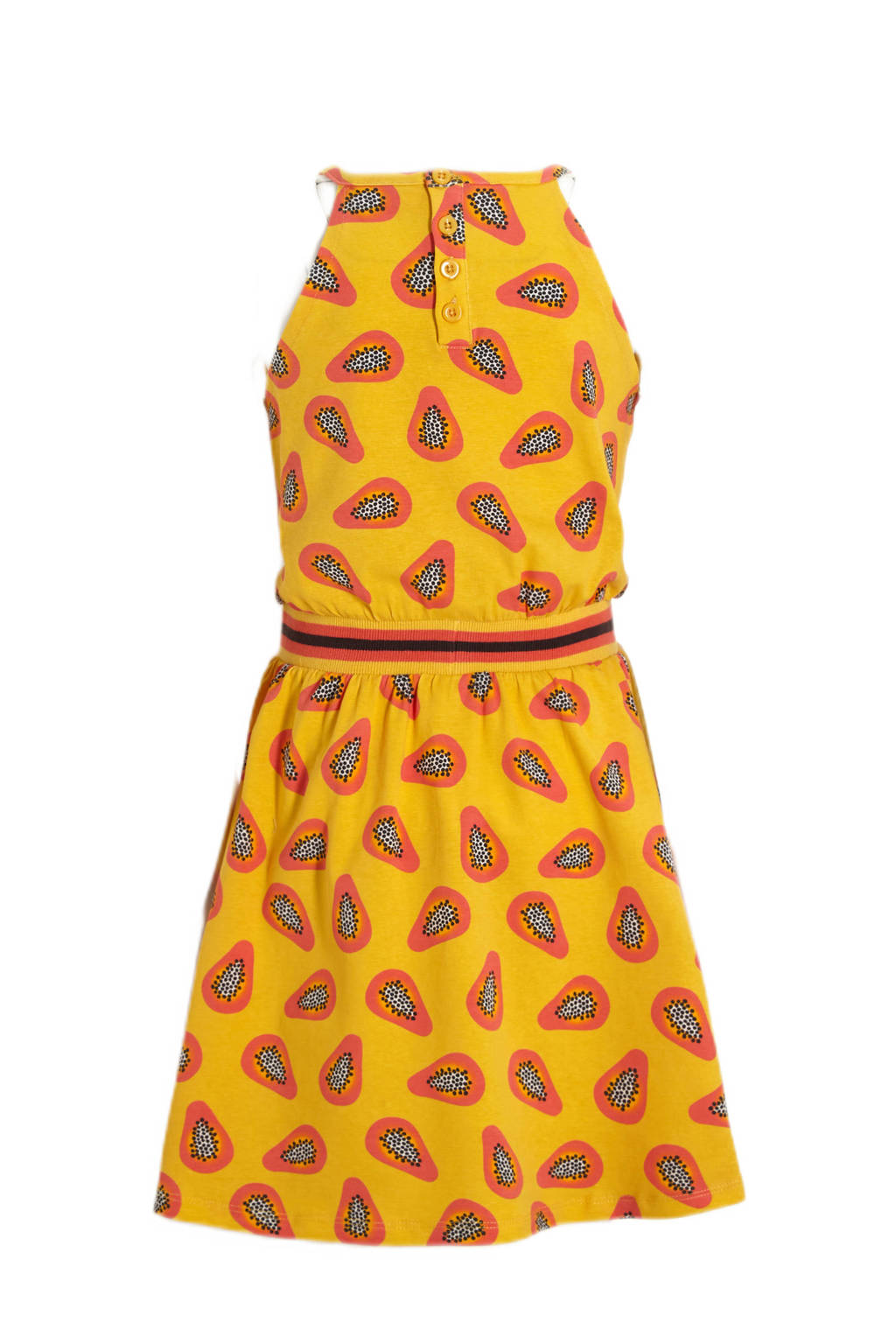 Orange Stars jurk Perihan met all over print geel