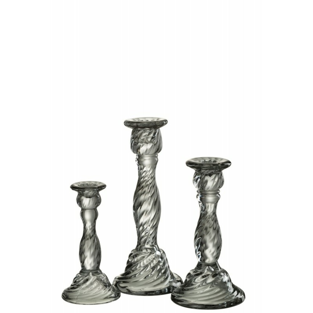 Chandelier en verre gris 8x8x16cm